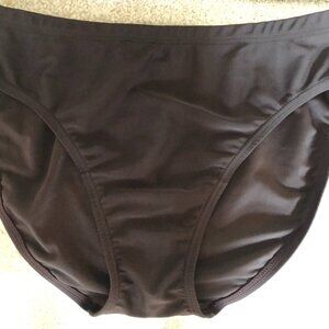 Body ID Activewear Nylon + Spandex Bikini Bottoms Chocolate Brown Size 10